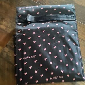 Mary Kay Black Makeup Bag with Pink Hearts BRAND NEW